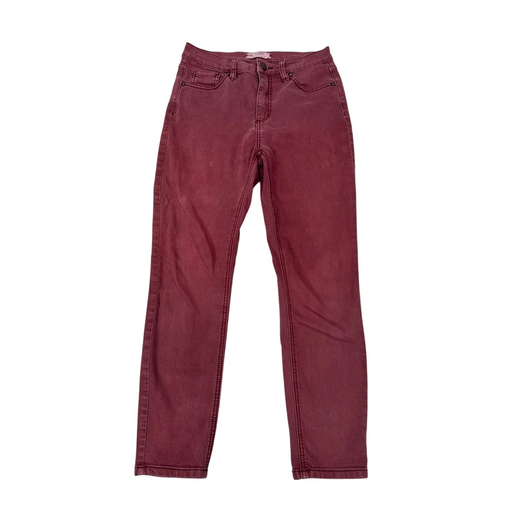 Free People Skinny Jeans Womens 27 Mauve Pink Garment Dyed Stretch Ankle Jeans